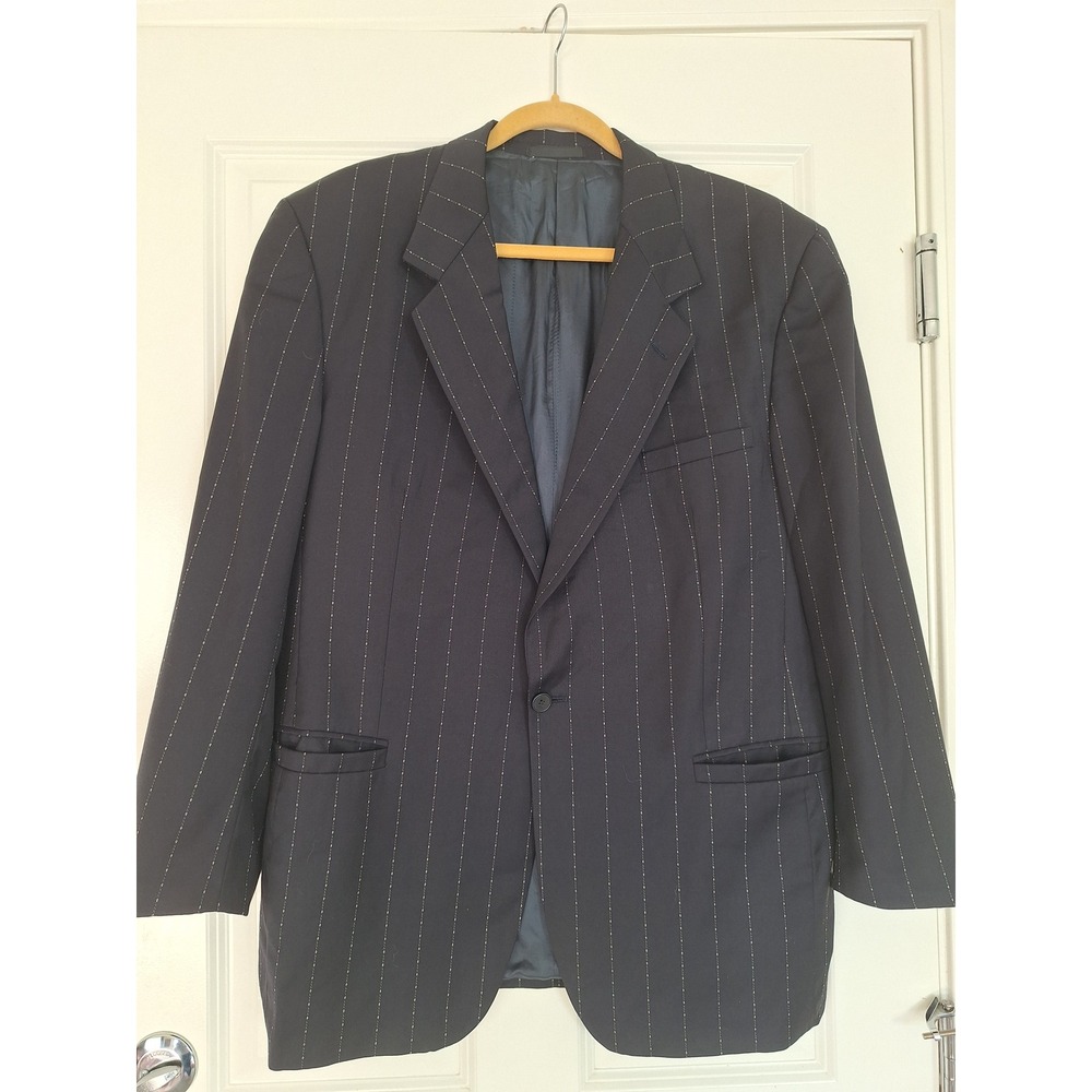 V2 by Versace men's wool black with white stripes jacket‎ size 54R